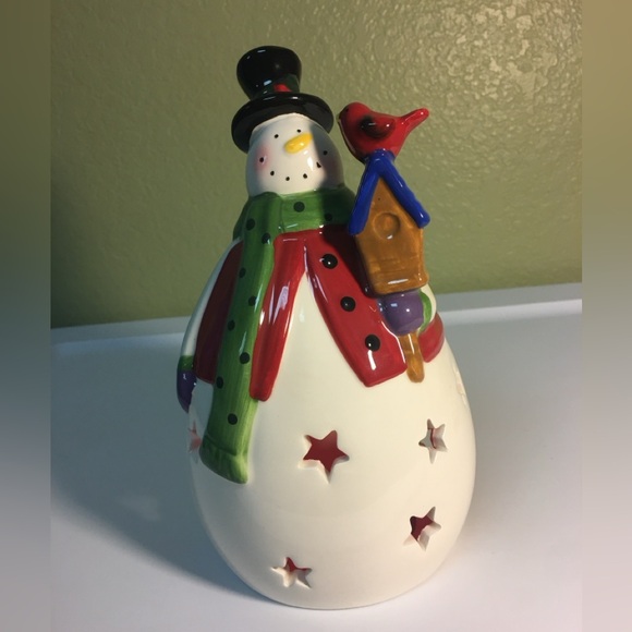 Ceramic Lightup Christmas Snowman - Picture 12 of 12